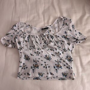 Crop Top puff sleeve